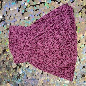 Pink leopard print mini dress